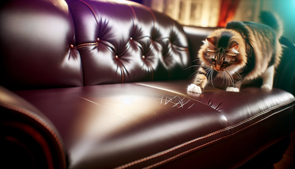 cats may scratch leather